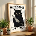 Grumpy Black Cat with Knife Poster | Dark Humor Wall Art Print product logo
