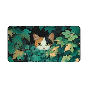 Glückskatze Schreibtischunterlage: Anime-inspiriertes Blatt Design, Große Schreibtischunterlage Bild 3