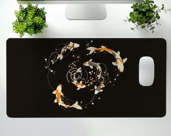 Tappetino da scrivania con motivo Koi Fish: elegante tappetino per mouse con arte asiatica