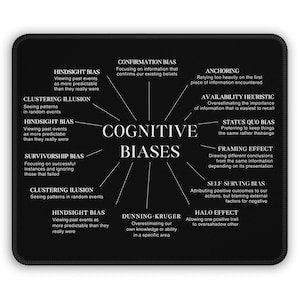 Cognitive Biases Mousepad: Psychology Student Study Reference