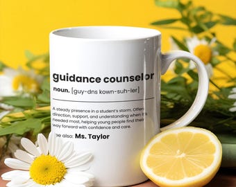 Tazza con la definizione di consulente di orientamento: regalo motivazionale per insegnanti