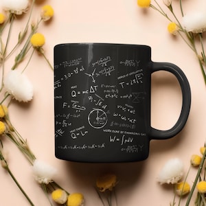 Famous Physics Equations Mug - Gift for Physics Students, Engineering Students, Science Teachers - Perfect Nerdy Gift