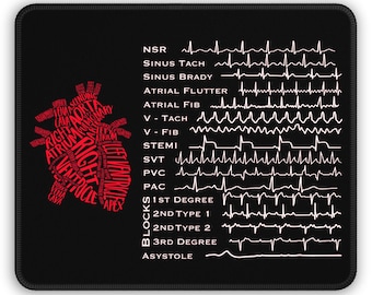 Herz Rhythmus Mousepad: MedizinStudent, Krankenschwester, Arzt Geschenk