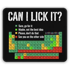 Bureaumat Chemistry Humor: likbare muismat periodiek systeem afbeelding 2