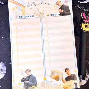 ATEEZ Yunho Daily Planner Notatnik | Lista rzeczy do zrobienia | Notatki | Notatnik | Harmonogram | Artykuły piśmiennicze Kpop