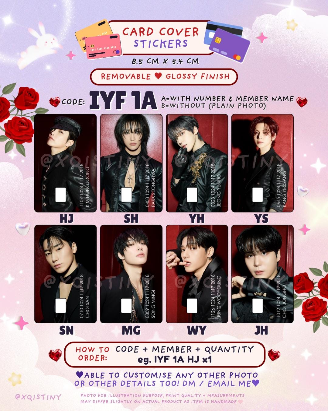 ATEEZ ソンファ IN YOUR FANTASY ポラロイド ステッカー ATEEZ in Your Fantasy World Tour 2025 Stickers, Ateez Golden