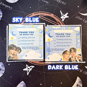 ATEEZ Niedliche Notizblöcke | Notizblock | Dankeschön-Notizen | Bewölktes Blau | Notizen | Kpop Briefpapier | Fotokarton Trades Custom