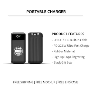 Powerbank personalizado, obsequios corporativos con el logotipo de la empresa, obsequios comerciales promocionales para clientes, cargador portátil para pedidos al por mayor de la empresa, cargador grabado