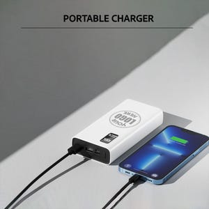 Company Gift Personalized Charger, Customized Gift Powerbank, iPhone Charger, Company Bulk Order Portable Charger, Corporate Logo Charger
