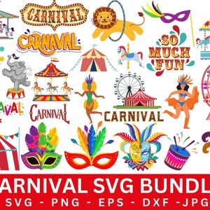 Carnival svg,Circus clipart,Mega carnival svg bundle,Carnival png,Birthday Carnival Svg,Circus Tent Svg,Amusement Park,Instant Download.