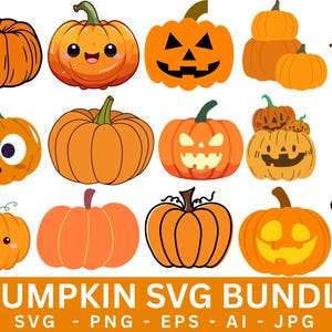 Pumpkin svg Bundle, Pumpkin Clipart, Pumpkin Png Bundle, Pumpkin Silhouette, Cutting File, Instant Downloa