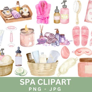 Spa Watercolor Clipart,Cute Spa Girl,Girl Spa Party,Bath & Spa png,Spa Birthday,Manicure,Pedicure,Sublimation,Commercial license.