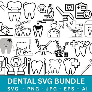 Dental Svg Bundle, tooth svg, Dental svg,Dental Clipart, doctor svg,Dental Clipart, Dental Cut file,Dental Silhouette,Instant Download.
