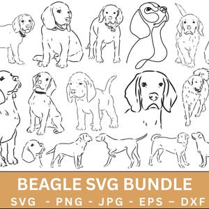 Beagle SVG Bundle,Dog Heads SVG Bundle,Beagle Dog SVG Bundle,Dog Lover Digital Files,Dog Silhouette Svg,Digital Download,Commercial Use