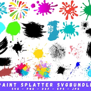 Paint Splatter SVG,Paint Svg,Ink splatter,Cut File for Cricut,Paint stroke Svg,Paint Splats Svg,Paint streak blob svg,Digital Download.