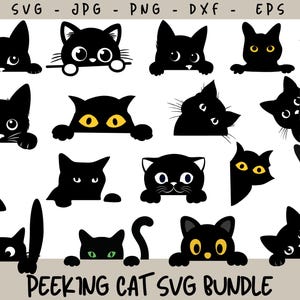Peeking Cat SVG,Peeking Svg,Cut File for Cricut & Silhouette,Kitten svg,Cat Cut File,Cat Silhouette,best cat svg bundle,Peeking Cat SVG Pack