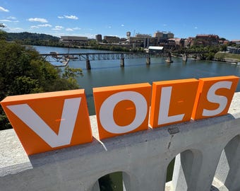 Tennessee Volunteers VOLS Letters (Dorm Room, Man Cave, Bar Room, Living Room Wall Decor) 100% Custom Design