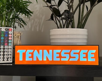 Tennessee Volunteers Remote LED Sign ***Custom-Made with multicolor and multifunction LED&#39;s*** (Includes Remote and Power Supply)