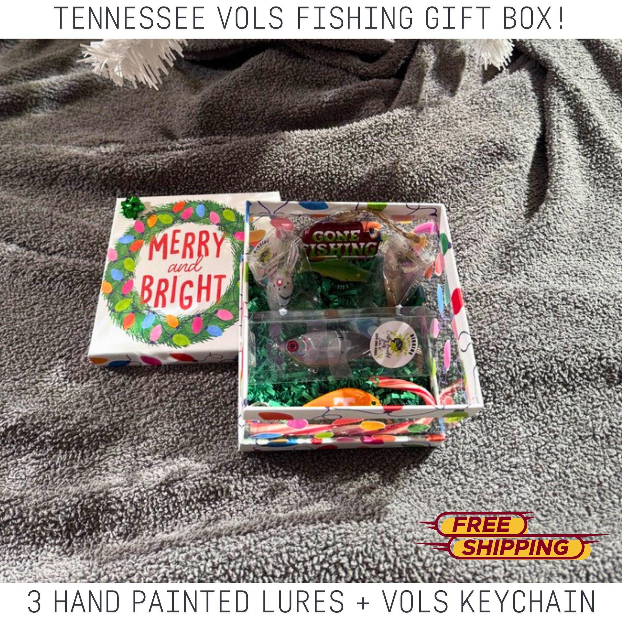 Custom Hand Painted Tennessee Vols Fishing Lure Christmas Gift Box