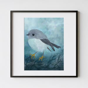 Little Bird Wall Art Print Nature Lover Decor for study or Baby Room Kids Room Scandinavian motif Baby Shower Gift Birder gift for her