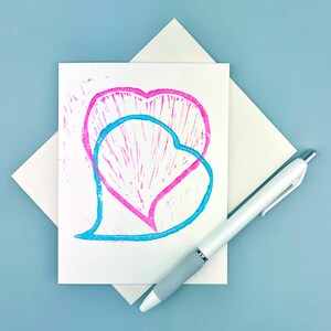 Pacote com 5 cartões feitos à mão, cartão de felicitações, aniversário, casais, namorado, namorada, amor, mensagem romântica, feliz amor, bilhete de agradecimento, melhoras