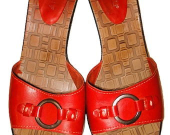 Damesmuiltjes: rood leer