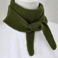 Forest Green Handknit Sophie Scarf V2 | Small Knitted Scarf | Handmade Gift | Green Knitted Neck Scarf | Gift for Bridesmaid product logo