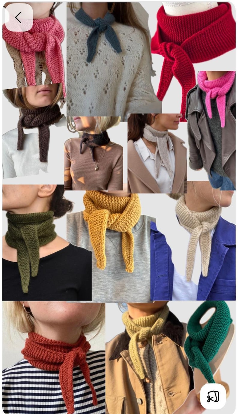 Handgebreide Sophie-sjaal van 100% merinowol 120 cm | Kleine gebreide sjaal | Halsdoek | Gepersonaliseerde cadeau afbeelding 20