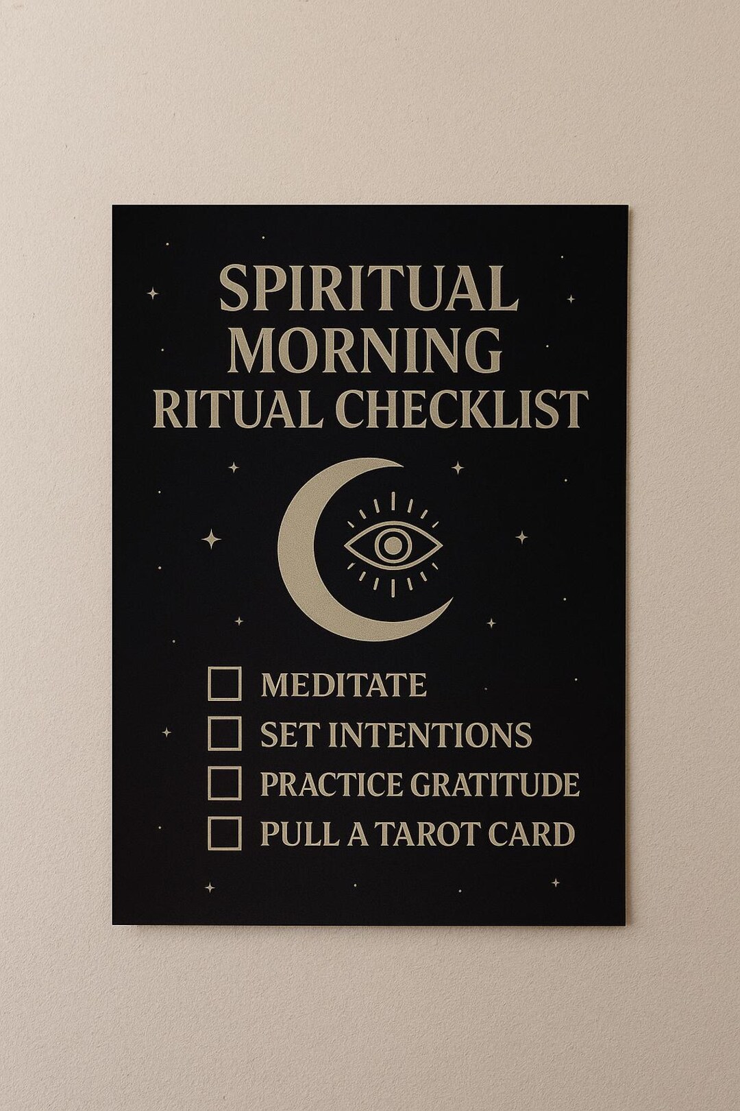 Implementing Mystical Routine Spiritual Morning Ritual Checklist Poster | Mystical Printable Wall Art ...