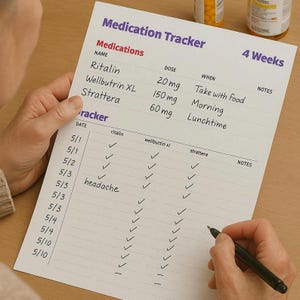 Parent Medication Tracker Printable – Elderly Pill Log PDF for Caregivers | Simple Daily Health Planner