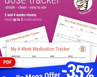 Gesundheitsdatensatz-Bündel | Druckbare wöchentliche Logs als PDF zum Ausdrucken
