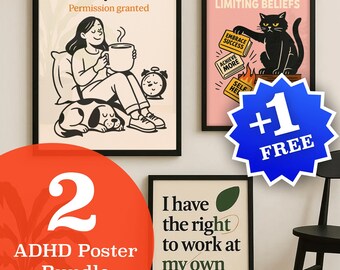 Psychische Gesundheit Poster: Katzen Katzen Illustration, Psychiatriere Kunst, Katzen Illustration (Digitaler Download)