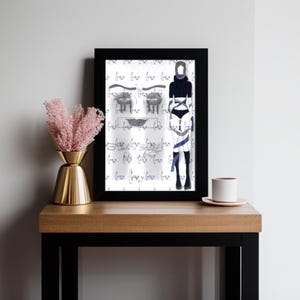 Such a Beautiful Fake Smile | Print, Wall Print, Wall Decor, Fashion Print, Fashion Decor, Fashion Illustration, Sad Decor, Sad Room Decor