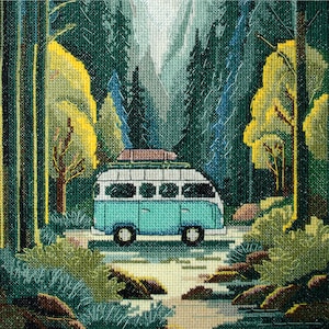 Cross Stitch Kits Forest, Mountains, Needle Point, Counted Cross Stitch, Craft Kit