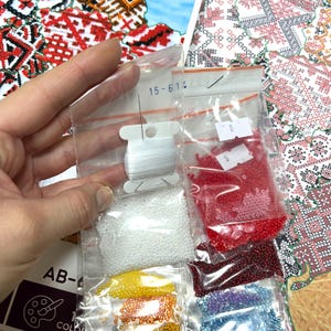 Ukrainian Embroidery Map Bead Kit – Vyshyvanka Ukraine, Folk Art Beading Kit image 5