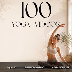 100 Yoga B Roll Videos Pack | Wellness Inhalt für Reels TikTok Shorts | Mindfulness Video Bundle für Ersteller