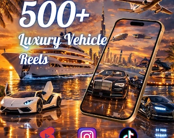 500+ Luxury Vehicle Videos – Supercars, Private Jets & Helicopter Clips for Instagram Reels, TikTok, YouTube Content