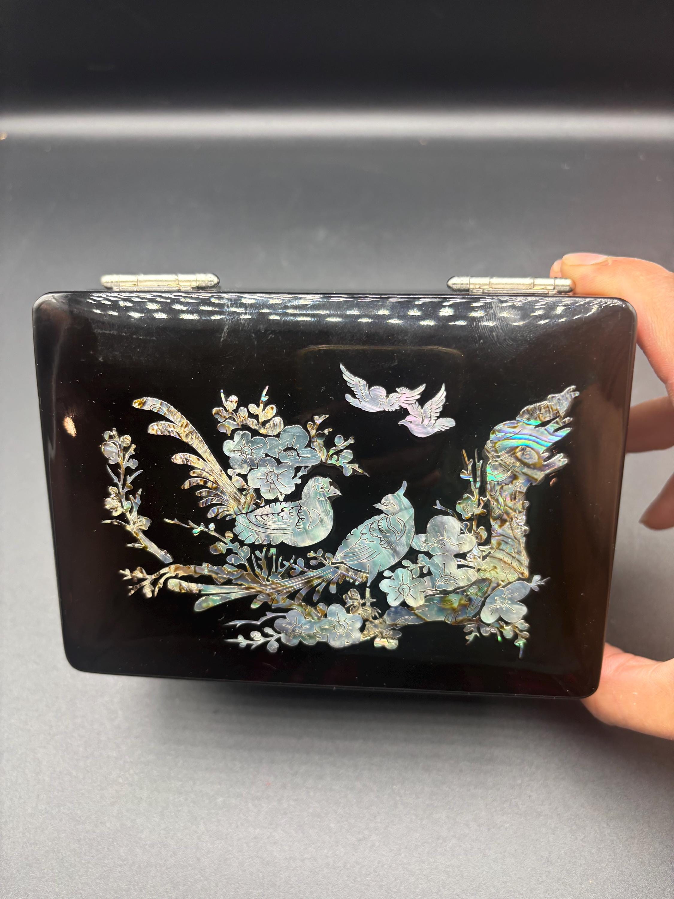 Boîte à Bijoux Vintage Avec Décoration - Occasion - Parfaite Pour Ranger Vos Trésors