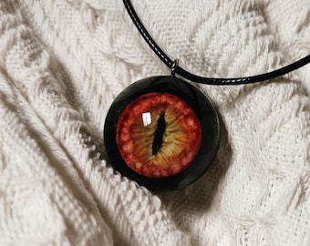 Handmade resin eyeball jewelry,Evil Dragon eyeball necklaces, gothic charms, personalized DIY custom eye prints