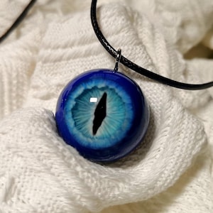 Handmade resin eyeball jewelry,Evil Dragon eyeball necklaces, gothic charms, personalized DIY custom eye prints