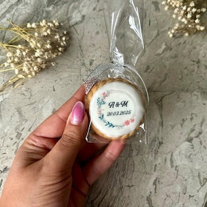 Personalisierte Hochzeits-Gastgeschenke - individuelle Initialen und Datum - elegante essbare Gastgeschenke für Hochzeiten & Partys