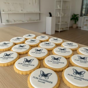 Custom Logo Cookies – Personalised Branded Biscuits for Companies, Events & Special Occasions