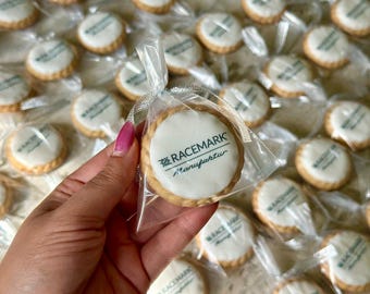 Galletas con logotipo personalizado: galletas personalizadas con la marca de su empresa, para eventos y ocasiones especiales.
