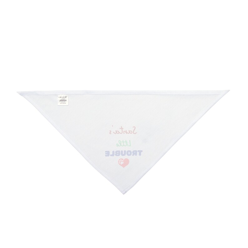 Christmas Pet Bandana Santa's Little Trouble, Holiday Dog Neckwear