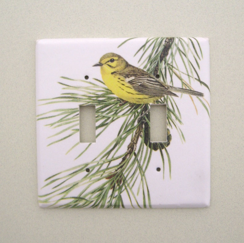 Double Yellow Bird on Pine Bough Light Switch Cover Switchplate Etsy