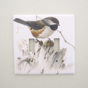 Chickadee bird  light switch cover switchplate