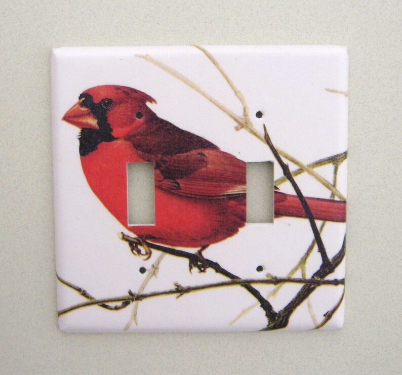 Red Cardinal Bird Light Switch Cover Switchplate Etsy