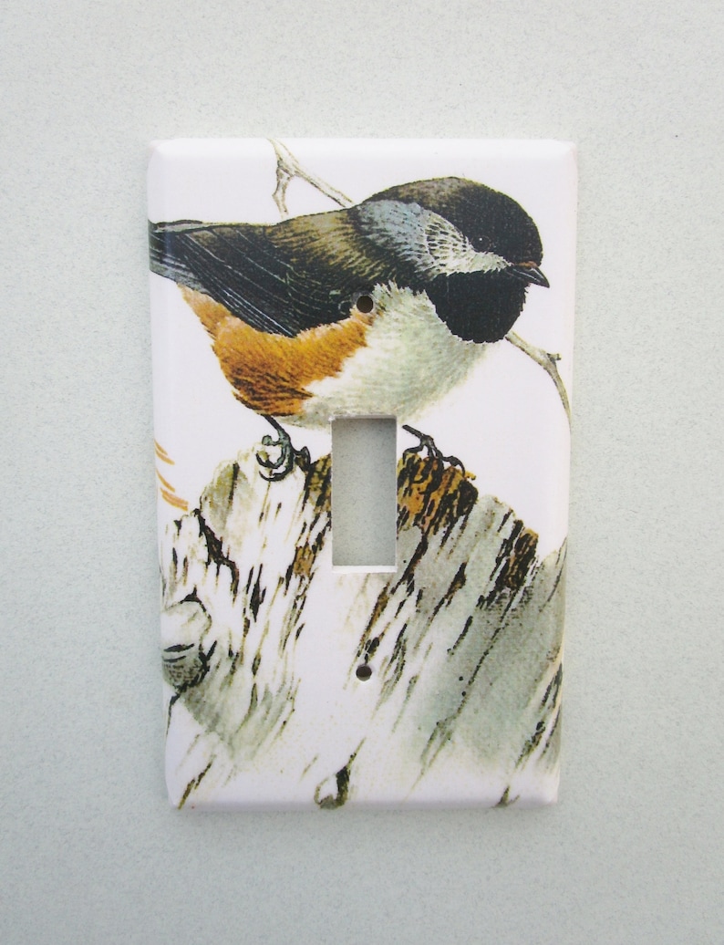 Chickadee Bird Light Switch Cover Switchplate Etsy