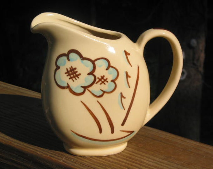 Shawnee Pottery Mid Century Space Saver Jug Pitcher Mod Turquoise