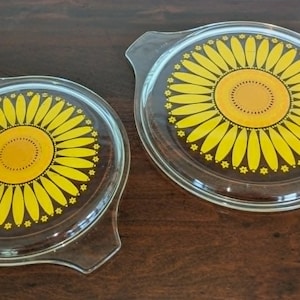 Pyrex Sunflower Daisy Casserole - Etsy